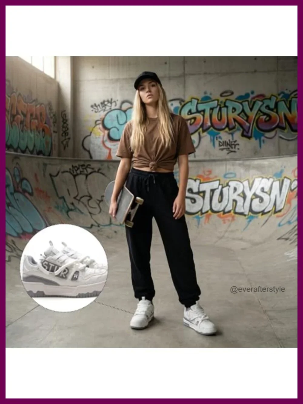 Unisex Chunky Platform Skate Shoes Faux Leather Arch Support Anti-Slip Sneakers